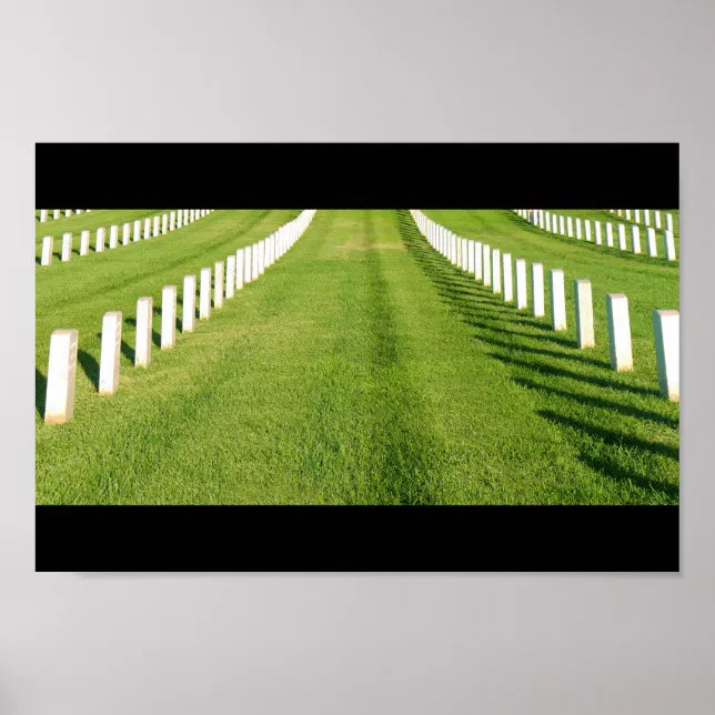 Cemetery Ridge Poster Cemetery Headstones Poster | Zazzle