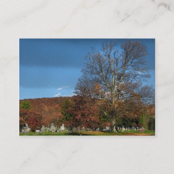 Cemetery In Autumn Atc Business Card by Bebops at Zazzle