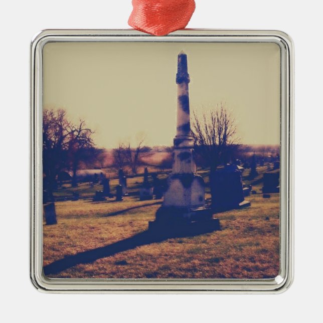 Cemetery in Washington, Iowa Metal Ornament (Front)
