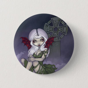 "Cemetery Mist" Button