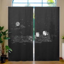 Cemetery Shadows Curtain Set