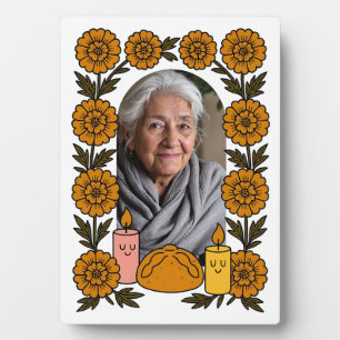 Cempasúchil Ofrenda Altar Día de Muertos Plaque