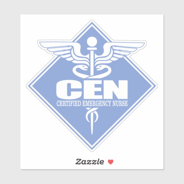 CEN (Certified Emergency Nurse) diamond Sticker (Sheet)
