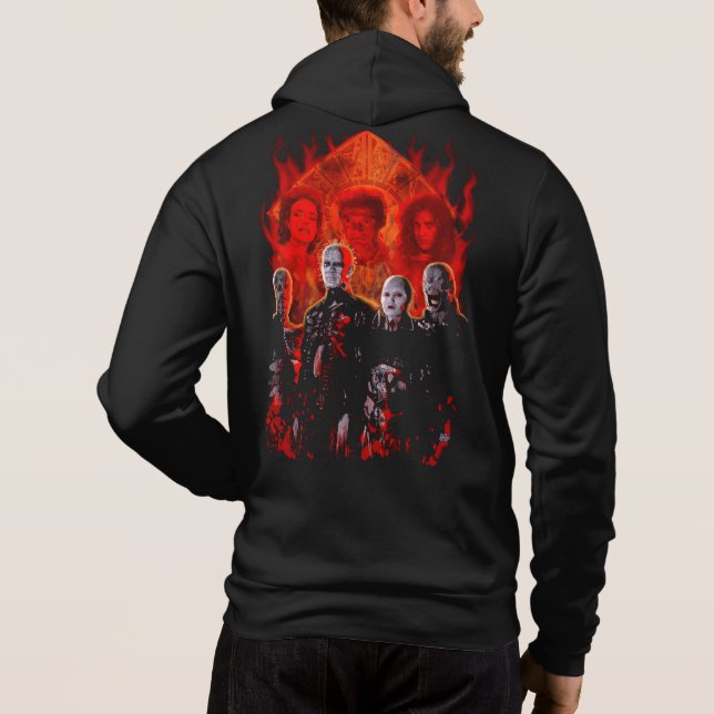 Cenobites Puzzle Box Horror Tribute Unisex Hoodie (Back)