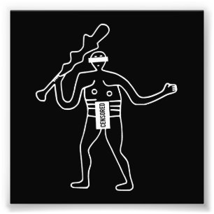 Censored Cerne Abbas Giant Photo Print