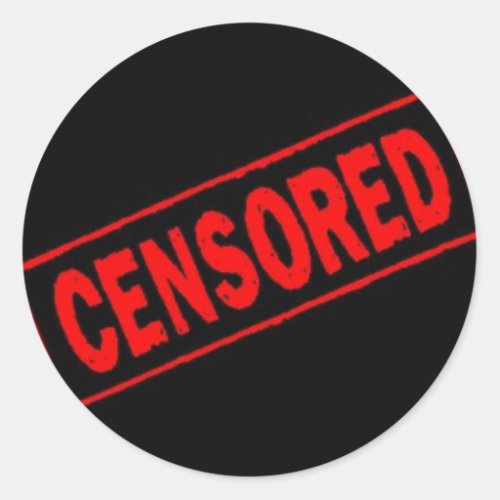 Censored Classic Round Sticker