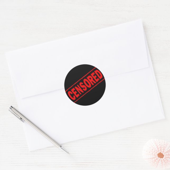 Censored Classic Round Sticker | Zazzle