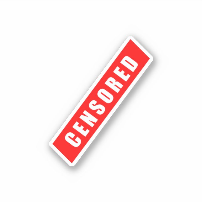 Censored, funny design sticker (Front)