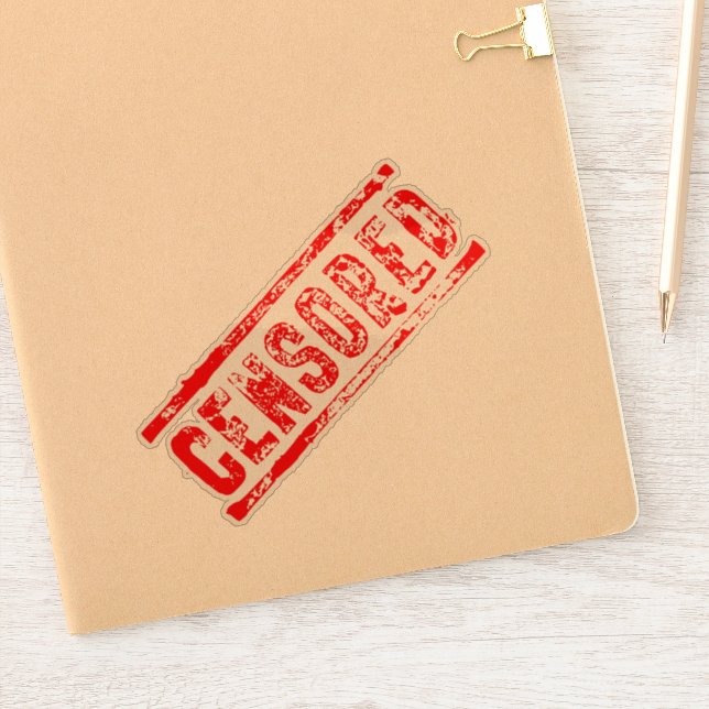 CENSORED Grunge Stamp Sticker (Notebook)