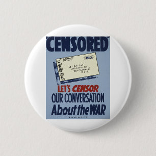 Censored Pinback Button