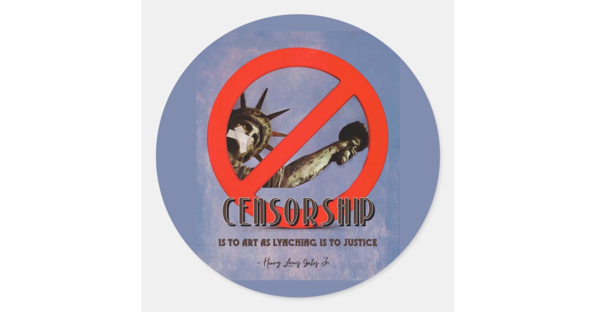 Censorship Classic Round Sticker | Zazzle