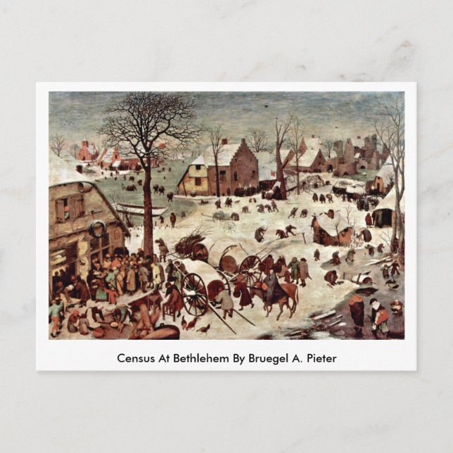Census At Bethlehem By Bruegel A. Pieter Postcard (Front)