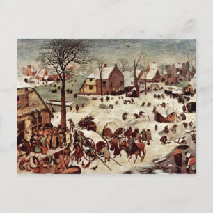 Census At Bethlehem  By Bruegel D. Ä. Pieter Postcard