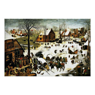 Census at Bethlehem, fine art painting, Poster