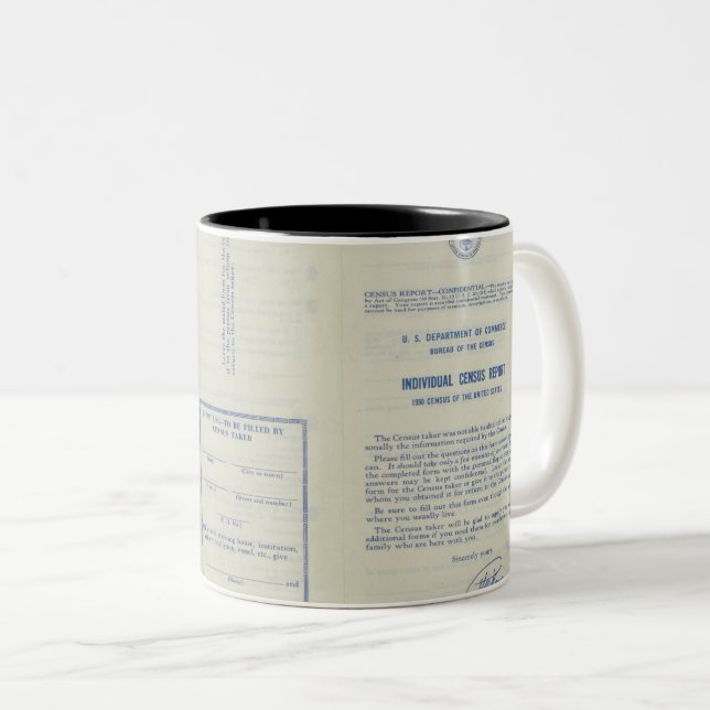 Census Record Mug (Front Right)