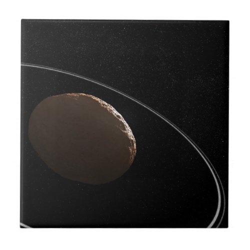 Centaur 1099 Chariklo And Its Rings Ceramic Tile