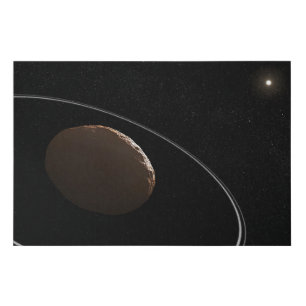 Centaur 1099 Chariklo And Its Rings. Faux Canvas Print