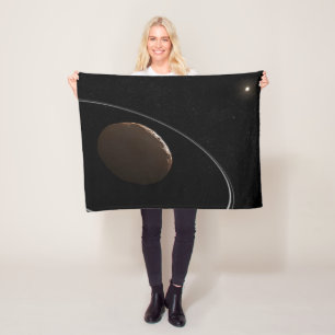 Centaur 1099 Chariklo And Its Rings. Fleece Blanket