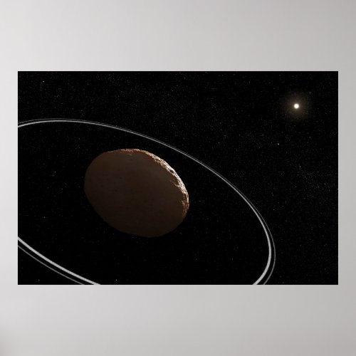 Centaur 1099 Chariklo And Its Rings Poster