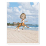 Centaur on Beach Temporary Tattoos