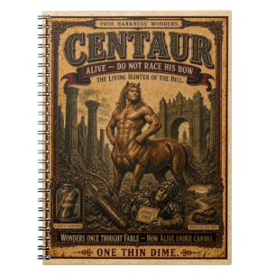 Centaur, Vintage Circus Monster Notebook