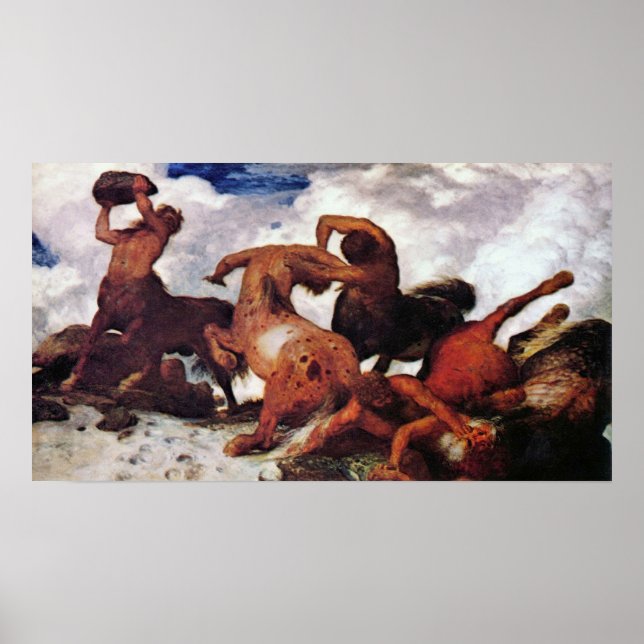 Centaurs by Arnold Bocklin Poster (Front)