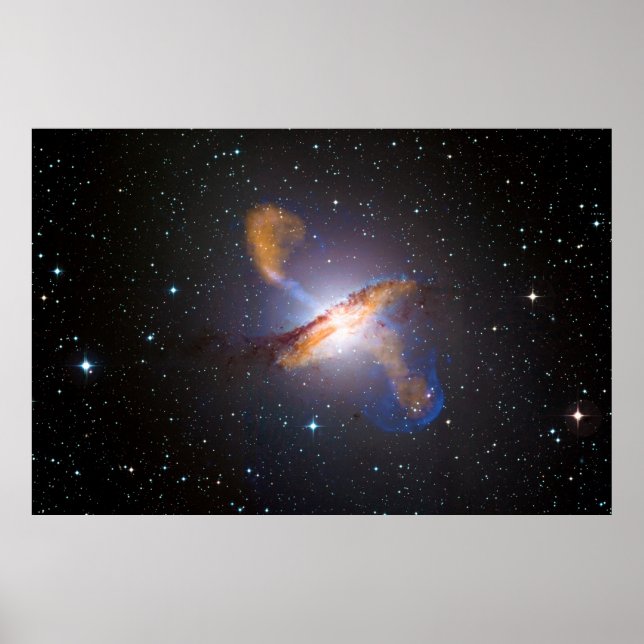 Centaurus A Shows a supermassive Black Holes Power Poster (Front)