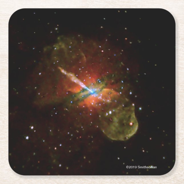 Centaurus A Square Paper Coaster (Front)