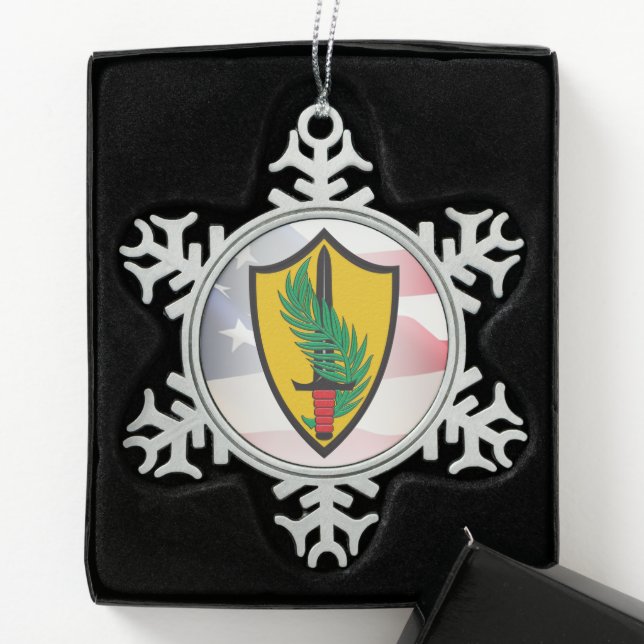 CENTCOM Central Command Snowflake Pewter Christmas Ornament (Box)