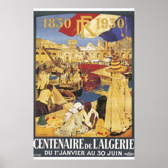 Centenaire de L'Algerie Vintage Travel Poster (Front)