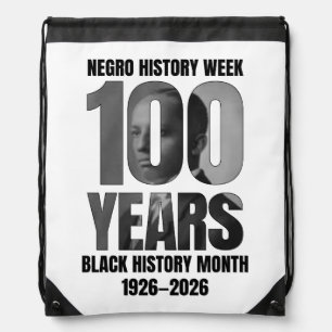 Centennial 100 Years Black HIstory Month Drawstring Bag