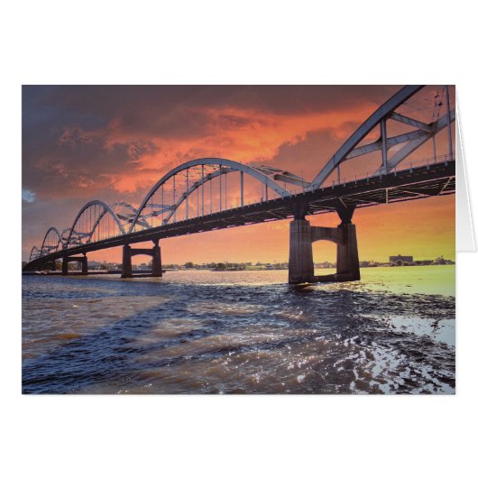 Centennial Bridge at Sunset Cards (Front Horizontal)
