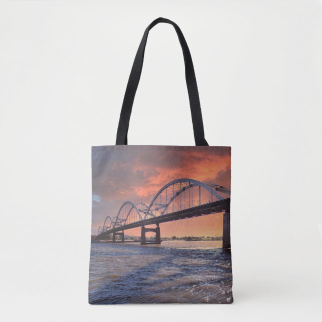 Centennial Bridge at Sunset Tote Bag (Front)