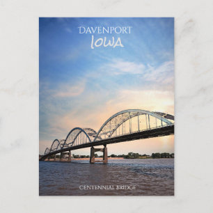 Centennial Bridge Over the Mississippi River Postcard