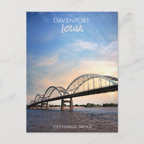 Centennial Bridge Over the Mississippi River Postcard