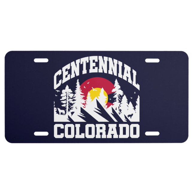 Centennial,Colorado License Plate (Front)