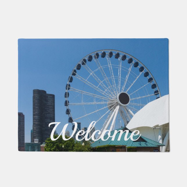Centennial Ferris Wheel Welcome Doormat (Front)