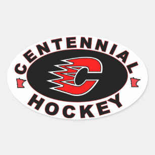 Centennial Hockey Logo Oval Sticker