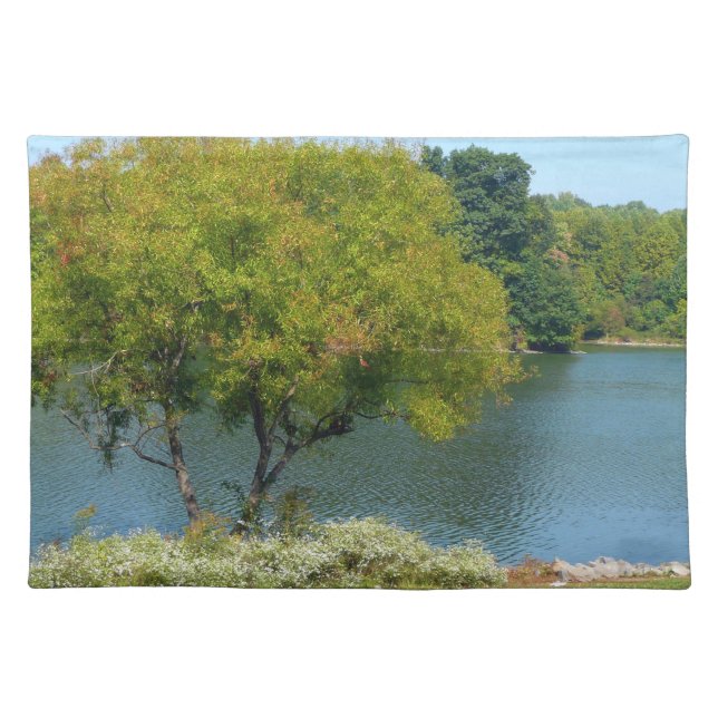 Centennial Lake in Ellicott City Maryland Cloth Placemat (Front)