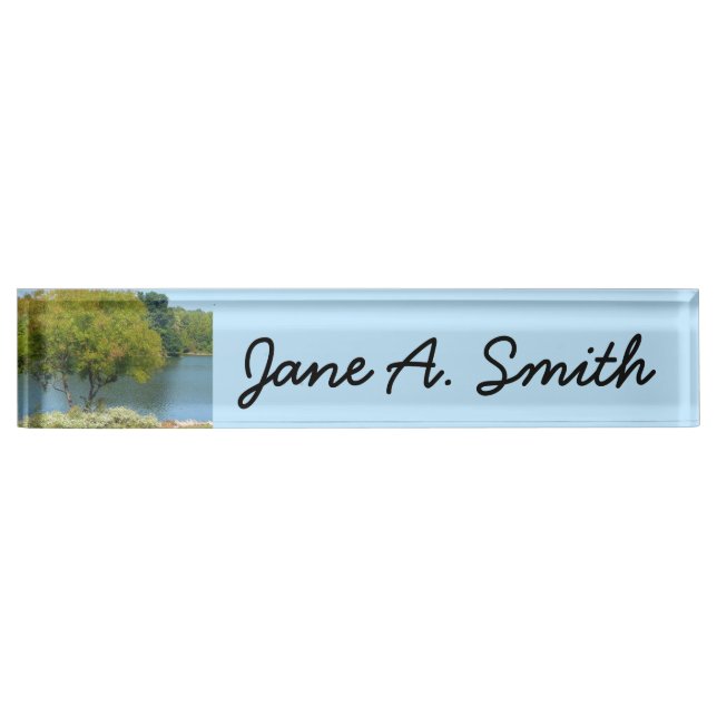 Centennial Lake in Ellicott City Maryland Desk Name Plate (Front)