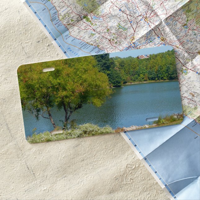 Centennial Lake in Ellicott City Maryland License Plate (In Situ)