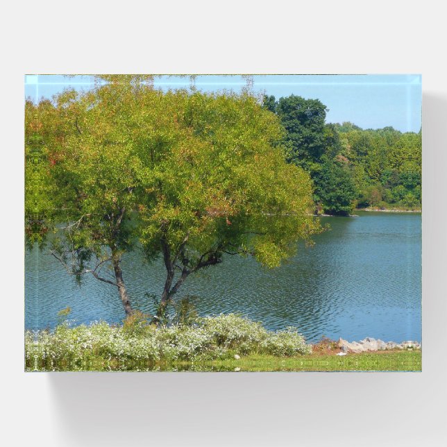 Centennial Lake in Ellicott City Maryland Paperweight (Front)