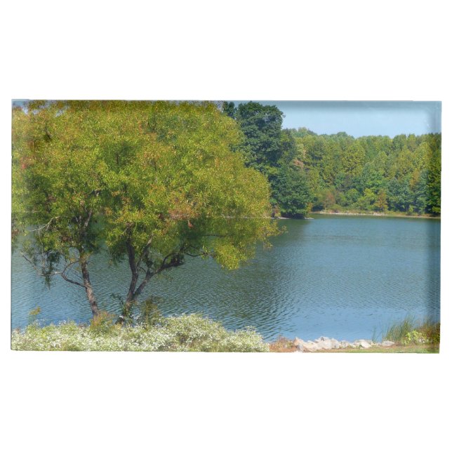 Centennial Lake in Ellicott City Maryland Place Card Holder (Front)