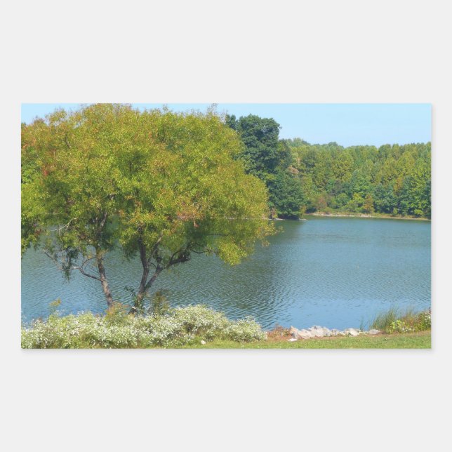 Centennial Lake in Ellicott City Maryland Rectangular Sticker (Front)