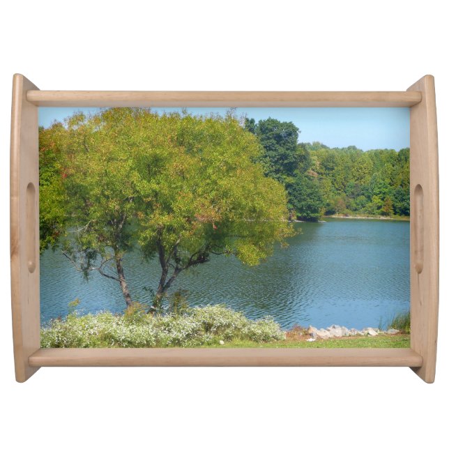 Centennial Lake in Ellicott City Maryland Serving Tray (Front)