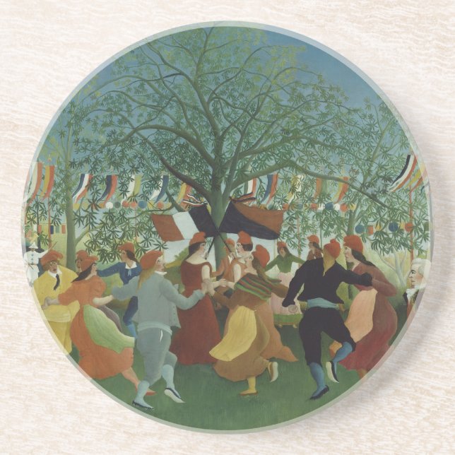 Centennial of Independence by Henri Rousseau Drink Coaster (Front)