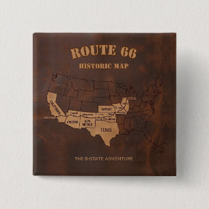 Centennial Route 66 Road Trip Americana Button