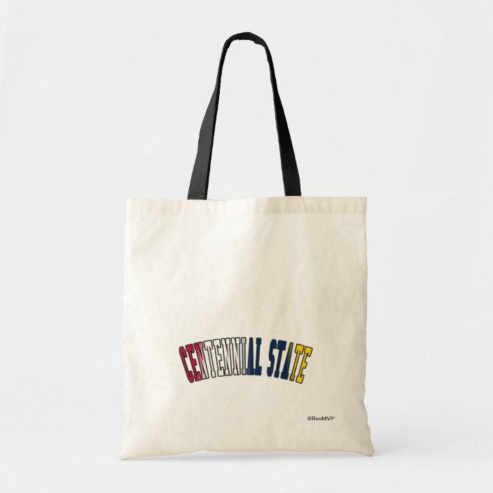 Centennial State in State Flag Colors Canvas Bag