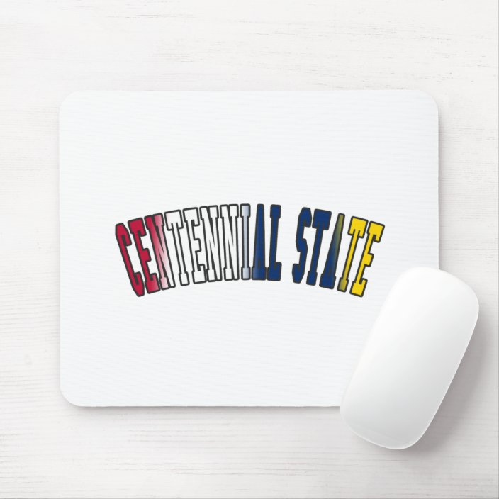 Centennial State in State Flag Colors Mousepad