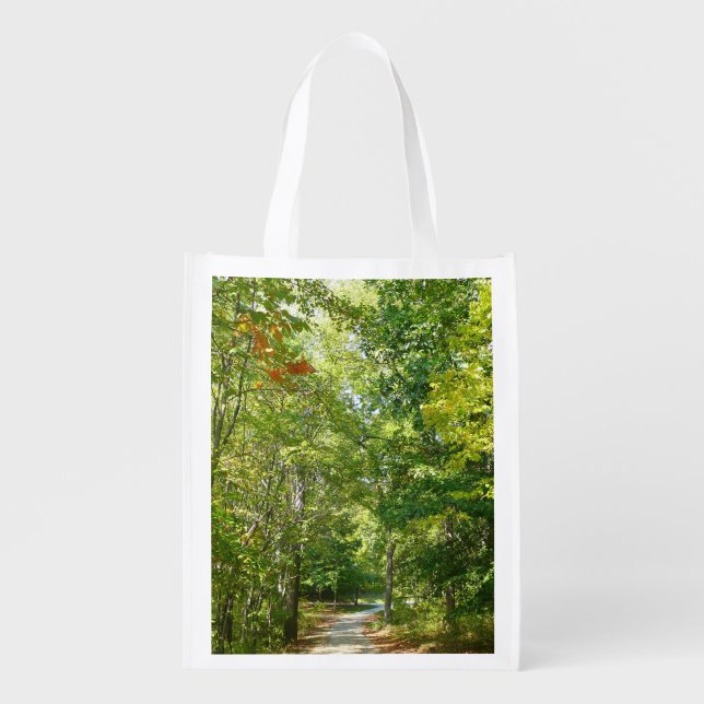 Centennial Wooded Path I Ellicott City Nature Grocery Bag (Front)